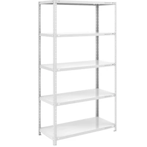 eurokraft pro Schraubregal, Bauart leicht, doppelseitig, HxBxT 2000 x 1000 x 600 mm, grau, Grundregal