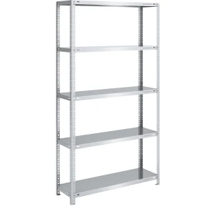 eurokraft pro Schraubregal, Bauart leicht, doppelseitig, HxBxT 2000 x 1000 x 400 mm, verzinkt, Grundregal