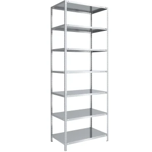 eurokraft pro Schraubregal, Bauart leicht, doppelseitig, HxBxT 3000 x 1000 x 800 mm, verzinkt, Grundregal