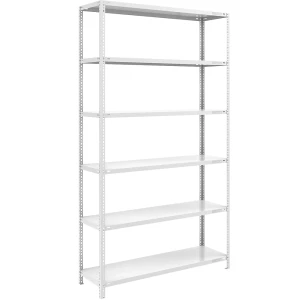 eurokraft pro Schraubregal, Bauart leicht, doppelseitig, HxBxT 2500 x 1300 x 500 mm, grau, Grundregal