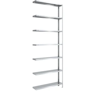 eurokraft pro Lager-Schraubregal, Bauart mittelschwer, beidseitig, HxBxT 3000 x 1000 x 300 mm, verzinkt, Anbauregal