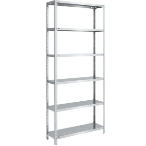 eurokraft pro Lager-Schraubregal, Bauart mittelschwer, beidseitig, HxBxT 2500 x 1000 x 400 mm, verzinkt, Grundregal