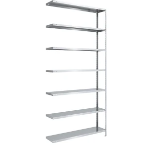 eurokraft pro Lager-Schraubregal, Bauart mittelschwer, beidseitig, HxBxT 3000 x 1300 x 400 mm, verzinkt, Anbauregal