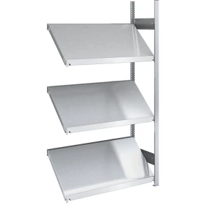 hofe Schrägboden-Regal, Regalhöhe 2000 mm, Bodenbreite 1000 mm, Anbauregal, verzinkt