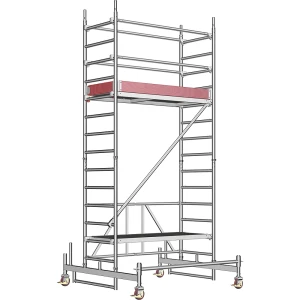 Layher Alu-Klappgerüst ZIFA, Plattform 1,80 x 0,75 m, Gerüsthöhe 3,98 m