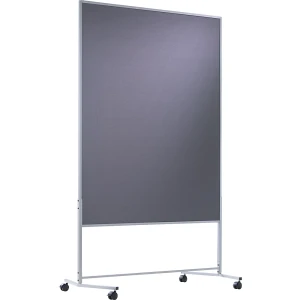 eurokraft basic Moderationswand, mobil, Textilbezug, BxH 1200 x 1500 mm, grau