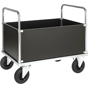 Kongamek Verzinkter Plattformwagen, Kofferaufbau hoch, LxB 1200 x 800 mm, 2 Lenk- und 2 Bockrollen, ab 2 Stk