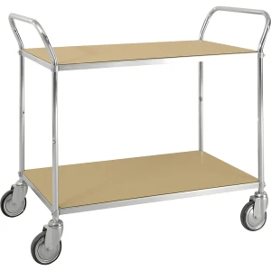 Kongamek ESD-Etagenwagen, 4 Lenkrollen, 2 Ladeflächen, LxBxH 1070 x 585 x 940 mm, 2 mit Stopp, ab 2 Stk