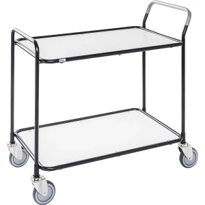 Kongamek Tischwagen, 2 Etagen, LxBxH 1020 x 555 x 965 mm, schwarz / weiß, ab 2 Stk