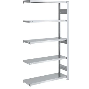 eurokraft pro Schwerlast-Steckregal, doppelseitig, HxBxT 2000 x 1000 x 400 mm, verzinkt, Anbauregal