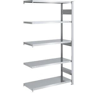 eurokraft pro Schwerlast-Steckregal, doppelseitig, HxBxT 2000 x 1000 x 500 mm, verzinkt, Anbauregal
