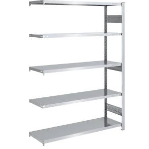 eurokraft pro Schwerlast-Steckregal, doppelseitig, HxBxT 2000 x 1300 x 500 mm, verzinkt, Anbauregal