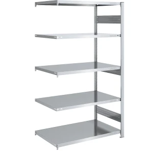 eurokraft pro Schwerlast-Steckregal, doppelseitig, HxBxT 2000 x 1000 x 800 mm, verzinkt, Anbauregal
