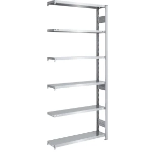 eurokraft pro Schwerlast-Steckregal, doppelseitig, HxBxT 2500 x 1000 x 300 mm, verzinkt, Anbauregal
