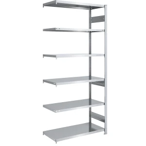 eurokraft pro Schwerlast-Steckregal, doppelseitig, HxBxT 2500 x 1000 x 600 mm, verzinkt, Anbauregal