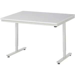 RAU Arbeitstisch, elektrisch höhenverstellbar - Tragkraft 150 kg, Melaminharzbeschichtet Platte, Höhe 720 - 1120 mm, BxT 1250 x 1000 mm