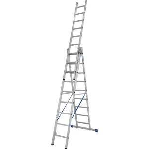 KRAUSE Vielzweckleiter, 3-teilig, mit herausnehmbarem Leiterteil, 3 x 9 Sprossen