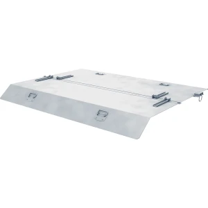 eurokraft pro Tampa para recipientes basculantes para aparas MINI , para recipientes com capacidade de 0,61 m³, galvanizada, Tampa para recipientes