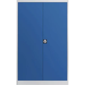 mauser Extrahoher Universalschrank, HxBxT 2200 x 1200 x 500 mm, lichtgrau / enzianblau