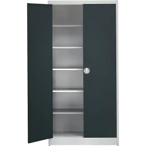 mauser Extrahoher Universalschrank, HxBxT 2200 x 950 x 500 mm, lichtgrau / anthrazitgrau