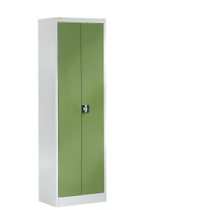 mauser Magazinschrank, HxB 1950 x 600 mm, Tiefe 500 mm, Gehäuse lichtgrau, Türen resedagrün