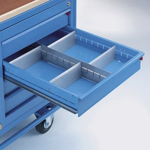 eurokraft pro Schubladeneinteilungs-Set, 1 Längs-, 4 Querteiler, für 4 Schubladen