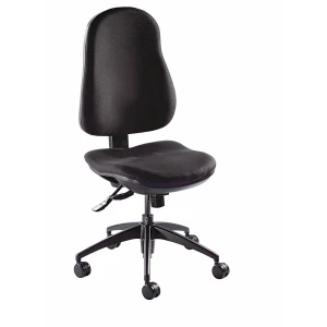 eurokraft pro Bürostuhl, Punktsynchron-Mechanik, ohne Armlehnen, Bezug schwarz