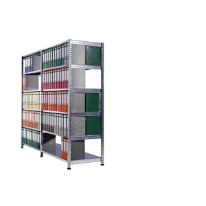 Ordner- und Archiv-Steckregal, verzinkt, Höhe 2280 mm, doppelseitig, Boden-BxT 1000 x 600 mm, Grundfeld kaiserkraft