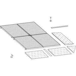 LaCont Kreuzklemme für Stahl-Flachwanne, verzinkt, BxT 120 x 120 mm