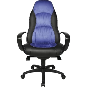 Topstar Drehsessel, Kunstleder / Mikrofaser, schwarz / blau