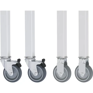 RAU Fahrsatz VE 4 Stk, für Untergestell 30 x 30 mm, 2 Lenkrollen mit Feststellern, 2 Bockrollen