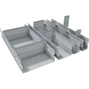 Schubladeneinteilungs-Set, für Schubladen-BxH 500 x 100 mm, 12-teilig kaiserkraft