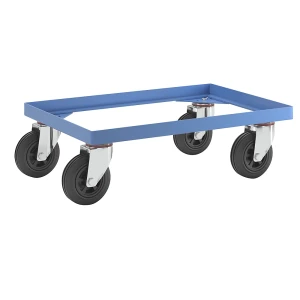 eurokraft pro Fahrgestell aus Stahl, mit Vollgummireifen, Tragfähigkeit 250 kg, Ladefläche 610 x 410 mm