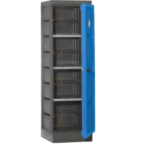 eurokraft pro Armário protetor do meio ambiente em PE , 1 porta, prateleiras em aço inoxidável, Armário protetor do meio ambiente em PE, 1 porta,