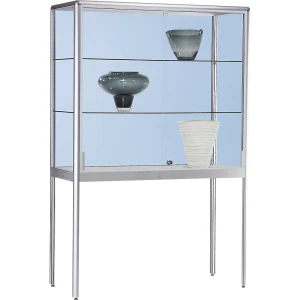eurokraft pro Vitrine, Ausführung Schrankvitrine, Breite 1500 mm, 2 Schiebetüren