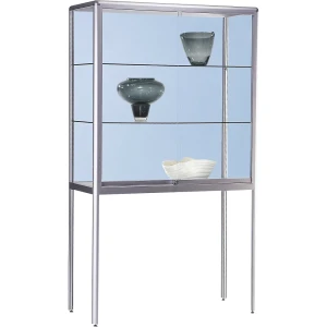 eurokraft pro Vitrine, Ausführung Schrankvitrine, Breite 1000 mm, 2 Schiebetüren, schwer entflammbar