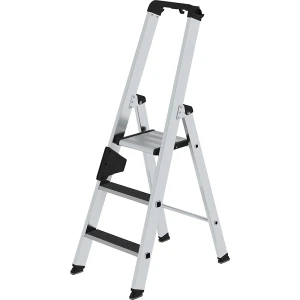 MUNK Stufen-Stehleiter CLIP-STEP, einseitig begehbar, rutschhemmend R13, 3 Stufen