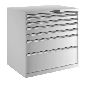 LISTA Schubladenschrank, 7 Schubladen, BxTxH 1023 x 725 x 1000 mm, lichtgrau