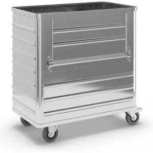 Gmöhling Alu-Kastenwagen, abklappbare Seitenwand, ohne Deckel, Volumen 355 l