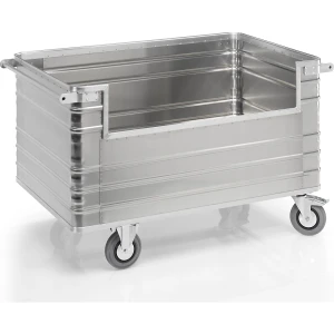 Gmöhling Alu-Kastenwagen, mit 1 Längswandausschnitt, Schiebebügel, Außen-LxBxH 1680 x 930 x 970 mm