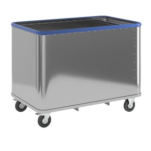Gmöhling Alu-Federbodenwagen, Außen-LxBxH 1115 x 690 x 855 mm, Federkraft 70 kg, 2 Bock- und 2 Lenkrollen