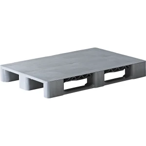 ratioform Kunststoff-Kufenpalette, LxB 1200 x 800 mm, mit Stahlverstärkung, grau, ab 10 Stk