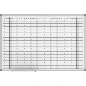 Plantafel MAULstandard, Jahresplaner, Ansicht 12 Monate, kunststoffbeschichtet, Breite 900 mm