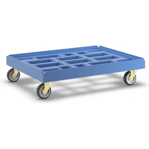 kaiserkraft Rodado de transporte, CxL 814 x 612 mm, em PEAD, azul claro, Rodado de transporte, CxL 814 x 612 mm, em PEAD, azul claro. Drenos