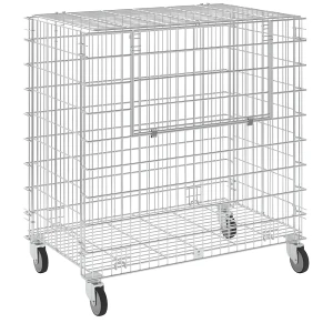 kaiserkraft Carrinho para bolas, com fecho, altura de enchimento 870 mm, Carrinho para bolas, com fecho, altura de enchimento 870 mm. Muito ágil com 4