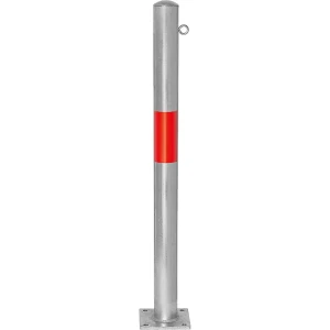 Moravia Sperrpfosten Morion, zum Aufdübeln, Ø 90 mm, feuerverzinkt / rot reflektierend, 1 Öse