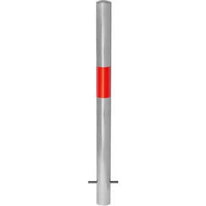 Moravia Sperrpfosten Morion, zum Einbetonieren, Ø 76 mm, feuerverzinkt / rot reflektierend