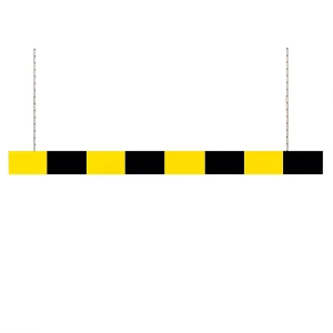 Moravia Höhenbegrenzer aus Aluminium, schwarz-gelb reflektierend, Länge 2500 mm