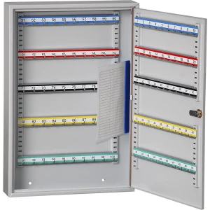 Schlüsselschrank, 100 Haken, HxBxT 550 x 380 x 80 mm, lichtgrau kaiserkraft