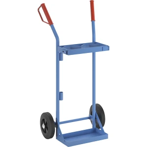 eurokraft pro Carro para garrafas de gás e de aço , para 2 garrafas em aço, capacidade 10 l, pneus de borracha maciça, Carro para garrafas de gás e de